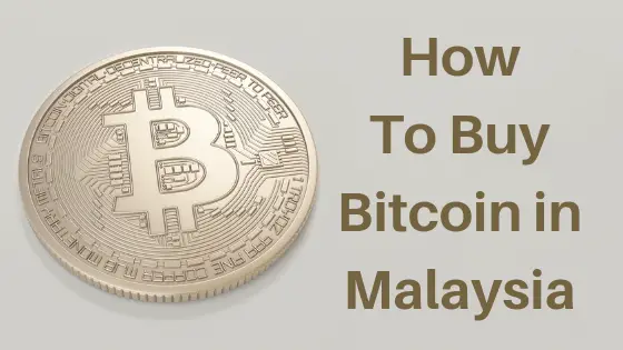 A silver Bitcoin with wording how to buy Bitcoin in Malaysia.