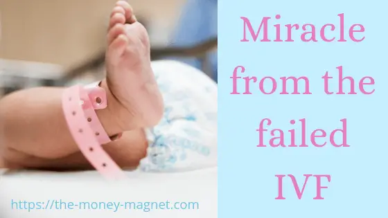A newborn with wording miracle from the failed IVF.