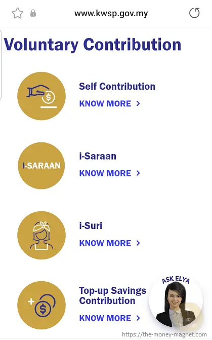 i-Saraan is one of the four EPF Voluntary Contribution schemes.
