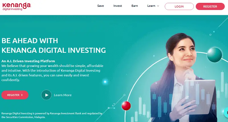 Kenanga Digital Investing homepage