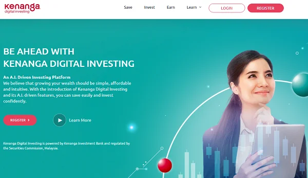 Kenanga digital investing official homepage.