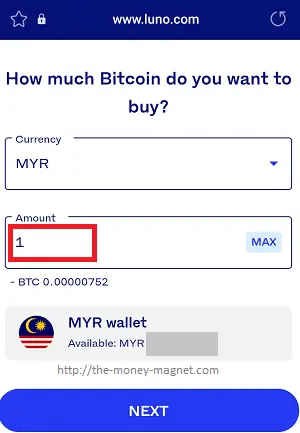 How to buy Bitcoin through Luno Instant Buy as parts of Luno Malaysia review.