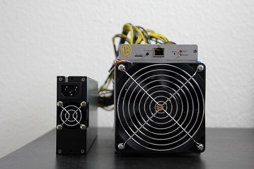 Bitcoin mining hardware.